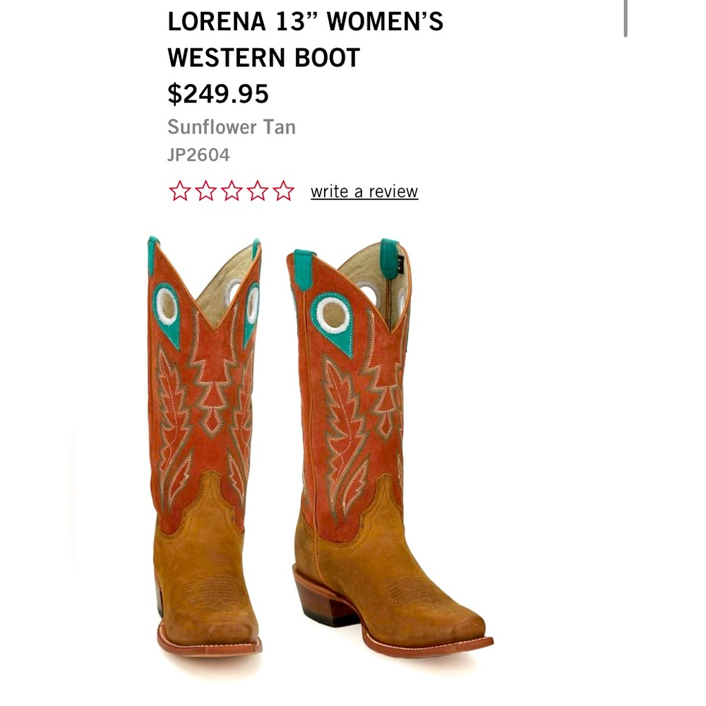 Justin Boot Co Lorena woman’s cowboy boots
